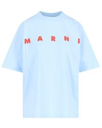 Marni - Polka Dot Logo T-shirt - Lyst
