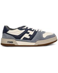 Fendi - Leather/canvas Panelled Low Tops - Lyst