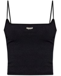 DSquared² - Cropped Top With Logo - Lyst