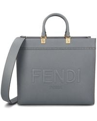 Fendi - Sunshine Logo Embossed Medium Tote Bag - Lyst