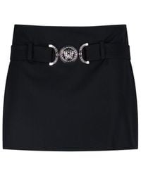 Versace - Medusa Buckle Mini Skirt - Lyst
