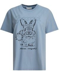Ganni - Printed T-Shirt - Lyst