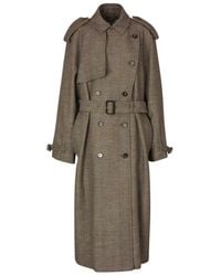 Stella McCartney - Prince Of Wales Motif Trench Coat - Lyst