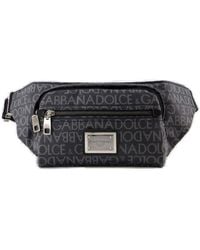 Dolce & Gabbana - Allover Logo Zipped Belt Bag - Lyst