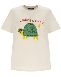 Weekend by Maxmara - Graphic Printed Crewneck T-shirt - Lyst