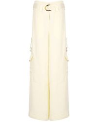 Zimmermann - Ivory Viscose Pants - Lyst