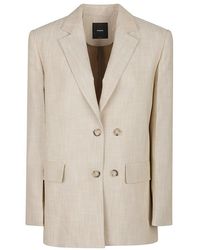 Pinko - Buttoned Blazer Jacket - Lyst