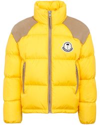 Moncler Genius Moncler X Palm Angels Kelsey High Neck Padded Jacket - Yellow