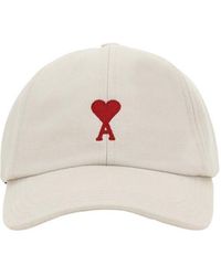 Ami Paris - Paris De Coeur Logo Embroidered Baseball Cap - Lyst