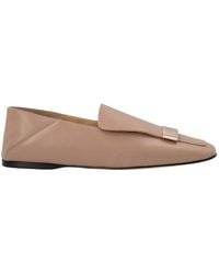 Sergio Rossi - Sr1 Logo Detailed Flat Loafers - Lyst