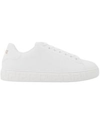 Versace - Greca Leather Sneakers - Lyst