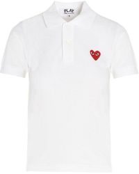 COMME DES GARÇONS PLAY - Heart Logo Patch Short-sleeved Polo Shirt - Lyst
