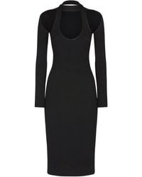 Coperni - Cut-Out Knitted Midi Dress - Lyst