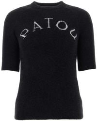 Patou - Logo Intarsia-knit Short Sleeved Top - Lyst