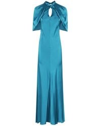 Alberta Ferretti - Satin Dress - Lyst