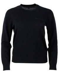 ARMANI EXCHANGE - Logo Embroidered Knitted Jumper - Lyst