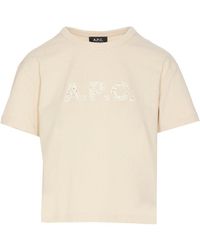 A.P.C. - 'Annie' T-Shirt With Logo Print On The Front - Lyst