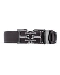 Bally Reversible Belt With Logo - Black