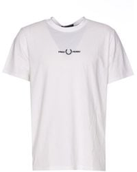 Fred Perry - Logo-embroidered Crewneck T-shirt - Lyst