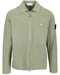 Stone Island - Long-Sleeved Zipped Jacket - Lyst