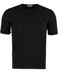 Paolo Pecora Ribbed Knit Short-sleeved T-shirt - Black