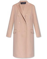 Dolce & Gabbana - Coat With Peak Lapels - Lyst