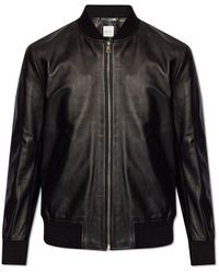 Paul Smith - Leather Bomber Jacket, - Lyst