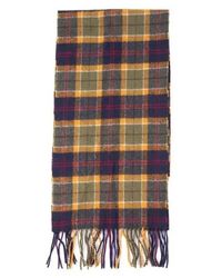 Barbour - Tartan Checked Fringe Scarf - Lyst