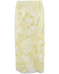 ERMANNO FIRENZE - Sequined Flower Midi Skirt - Lyst
