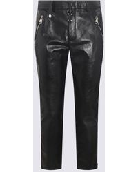Alexander McQueen - Black Leather Trousers - Lyst