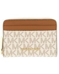 MICHAEL Michael Kors - Jet Set Small Signature Logo Zip-Around Card Case - Lyst