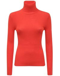 P.A.R.O.S.H. Roll Neck Knit Sweater - Red