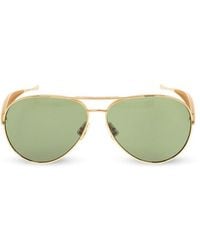 Bottega Veneta - Uni Sardine Pilot-frame Sunglasses - Lyst