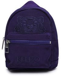 KENZO Purple Polyester Canvas Kampus Tiger Mini Backpack
