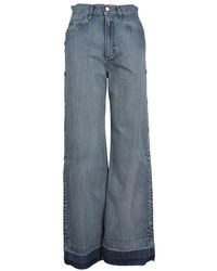 RED Valentino Red Wide Leg Jeans - Blue