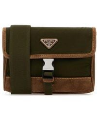 Prada - Logo Plaque Flap-Closure Shoulder Bag - Lyst