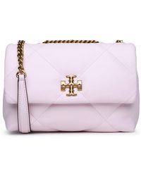 Tory Burch - Small Kira Diamond Quilt Pink Leather Bag - Lyst