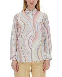 PS by Paul Smith - Swirl Printed Long-sleeved Shirt - Lyst