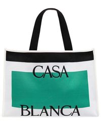 Casablancabrand - Large Casa Logo Embroidered Tote Bag - Lyst