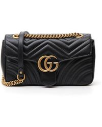Gucci - gg Marmont Small Leather Shoulder Bag - Lyst