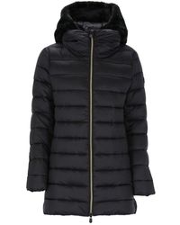 Save The Duck - High Neck Hooded Coat - Lyst