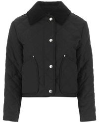 Burberry - Diamond Quilted Cropped Jacket - Lyst