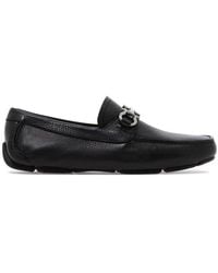 Ferragamo - Logo Plaque Slip-On Loafers - Lyst