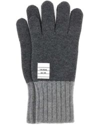 Thom Browne - Two-tone Wool Gloves - Lyst