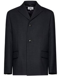 MM6 by Maison Martin Margiela - Collared Button-up Jacket - Lyst