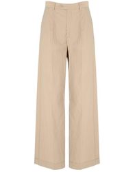 A.P.C. - Crepe Straight-leg Pleated Trousers - Lyst