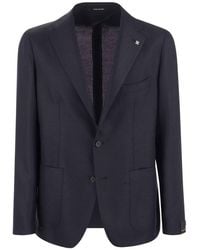Tagliatore - Patch-pocketed Single-breasted Blazer - Lyst