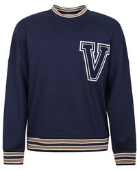 Valentino - Logo Flocked Crewneck Sweatshirt - Lyst