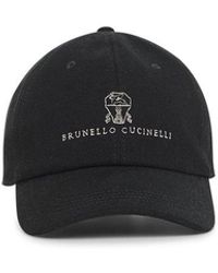 Brunello Cucinelli - Denim Logo Baseball Cap - Lyst