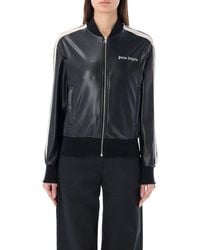 Palm Angels - Faux Leather Bomber Jacket - Lyst
